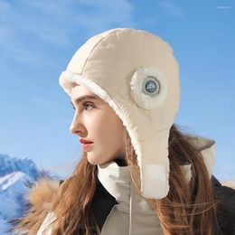 Berets Damen Ohrenschutz Bomber Hüte Ohrenklappe Winter Skimütze Outdoor Skifahren Winddicht Wasserdicht Dicke Warme Mützen Lei Feng