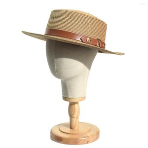 Bérets femmes hommes large bord chapeau de paille en plein air Panama Fedora Boater pliable été plage soleil pour les femmes