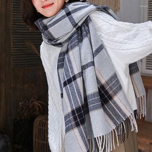 Berets dames winter warme sjaal vierkante sjaals grote infinity sjaals streep plaid