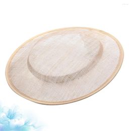 Berets Wommen Base Cocktail Hat Fascinator Round Millinery Diy Craft Accessoire Yarn Bottom (Abrikoos)