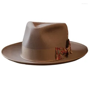 Bérets Wool Fedoras Cowboy Chapeaux HippiesHat Adult Stage Show Fashion Headpiece