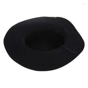 Bérets en laine plate top fedora chapeau pour les hommes de scène adulte des performances à thème de la fête masquée habillage de l'habillement panama