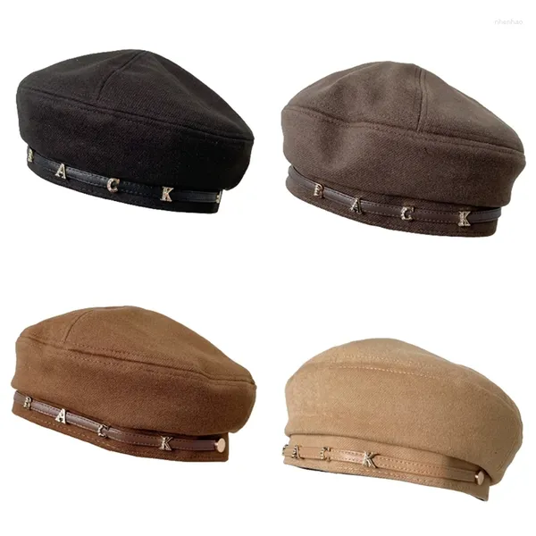 Boinas Sombrero de lana Gorros franceses Gorros de moda para mujer Gorras para mujeres Niñas Dama al aire libre 4 colores opcionales