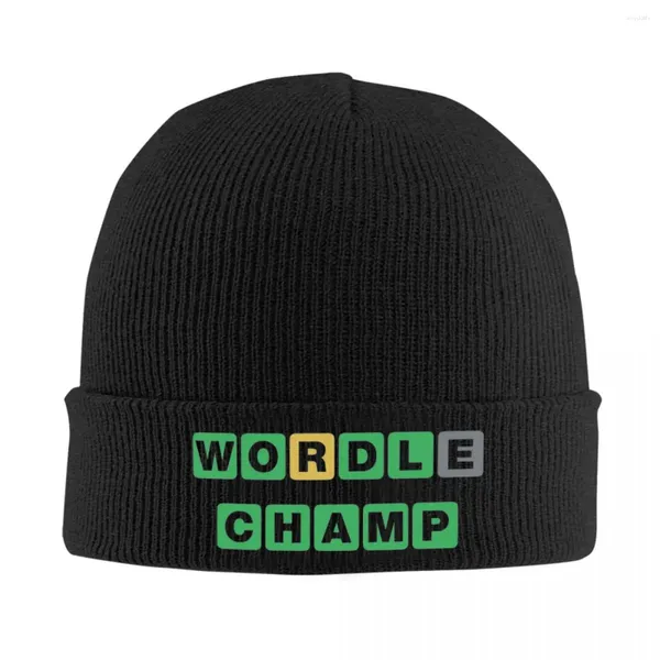 Bérets Wordle jeu drôle chapeau tricoté pour femmes hommes bonnets chapeaux d'hiver chaud casquette de Melon