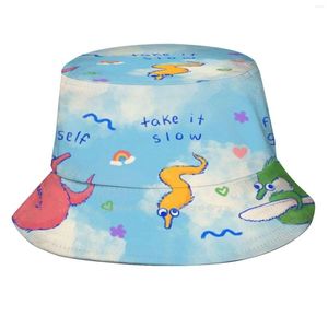 Bérets Worm On A String Unisex Fisherman Hats Bucket Squirmle Kidcore