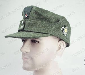 Boinas WWII ALEMÁN WH EM Oficiales Soldado Elite M43 1943 PANZER WOOL FIELD CAP SOMBRERO militar CON INSIGNIA