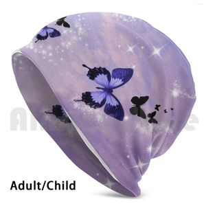 Bérets Y Las Mariposas (Violet) Chapeau 983 Papillons Joli Bleu Glitter Sparkles