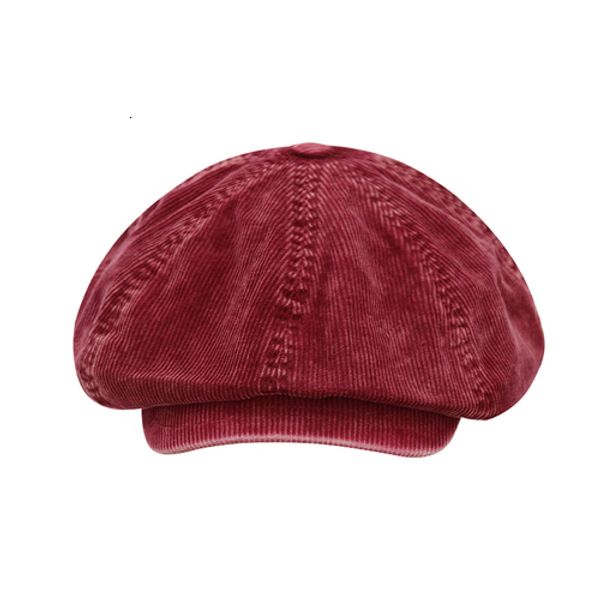 Bérets Y2K grand hiver rétro velours côtelé nuage octogonal chapeaux pour femmes automne hiver mode chaud littéraire sboy casquette béret 230918