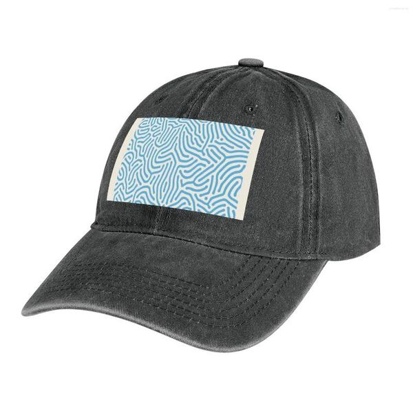 Berets Yayoi Kusama - Ligne Blue Tokyo 1998 Cowboy Hat Horse Snap Back Beach Sac Femme 2024 Men