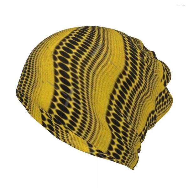 Bérets Yayoi Kusama - Chapeau de bonnet multifonction citrouille à la mode facile à transporter sport tissu doux beau cadeau