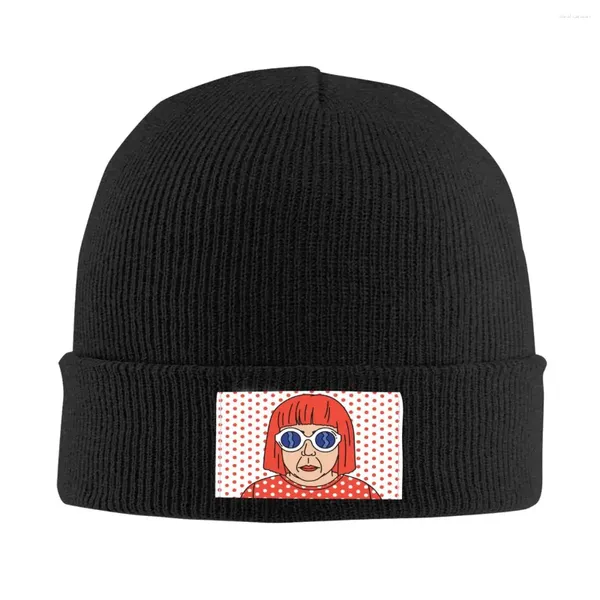 Bérets Yayoi Kusama autoportrait Bonnet chapeaux Hip Hop tricoté chapeau pour hommes femmes hiver chaud Skullies bonnets casquettes