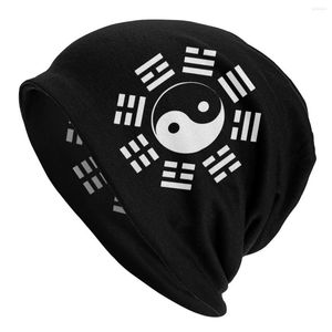 Berets Yin Yang Ching Arts martiaux Chasses chapeaux chinois Chapeau en tricot Fashion Ski Skullies Bonsieur Tai Chi Unisexe Chaussade à double usage chaud