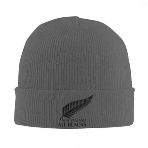 Bérets Zealand All Blacks Bonnet tricoté Bonnets Hiver Chaud Acrylique Mode Rugby Cap Hommes Femmes