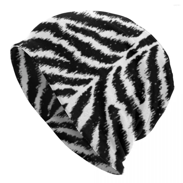 Bérets Zebra Print Beanie Chapeaux Cool Zebras Skin Design Casquettes mignonnes Hommes Femmes Unisexe Kpop Tricot Chapeau Automne Personnalisé Élastique