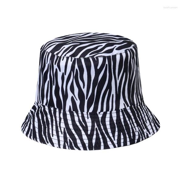 Boinas Zebra Stripes Flat Top Sombra al aire libre Hombres Sombrero de pescador Primavera Otoño Protección solar Mujeres Cuenca Cap Pesca