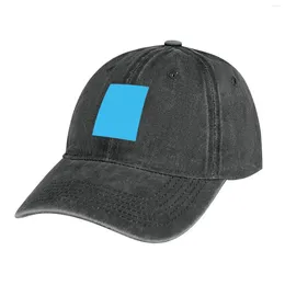 Berets Zima Blue Abstract Cowboy Hat Black Sports Cap Custom Women Beach Fashion Men's