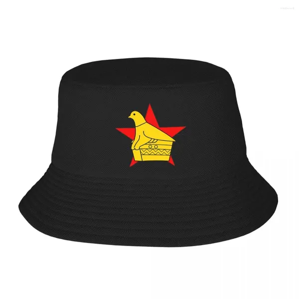 Boinas Zimbabwe Tablero de Cricket Etiqueta personalizada Sombreros de cubo Panamá para hombre Mujer Bob Cool Fisherman Summer Beach Gorras de pesca