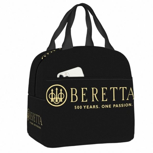 Beretta Sac fourre-tout isolé pour femmes enfants cadeau pistolet militaire portable refroidisseur thermique boîte à lunch pique-nique sacs Ctainer H2Jb #