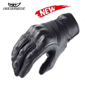 BERIK Moto imperméable et respirant Moto cuir Motocross gants d'équitation doigt complet noir été