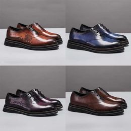 Berluti Men Dress Shoes Pure Handmade Cowhide Sneaker Handmade Comfortabele Hiker Originele echte lederen schoen