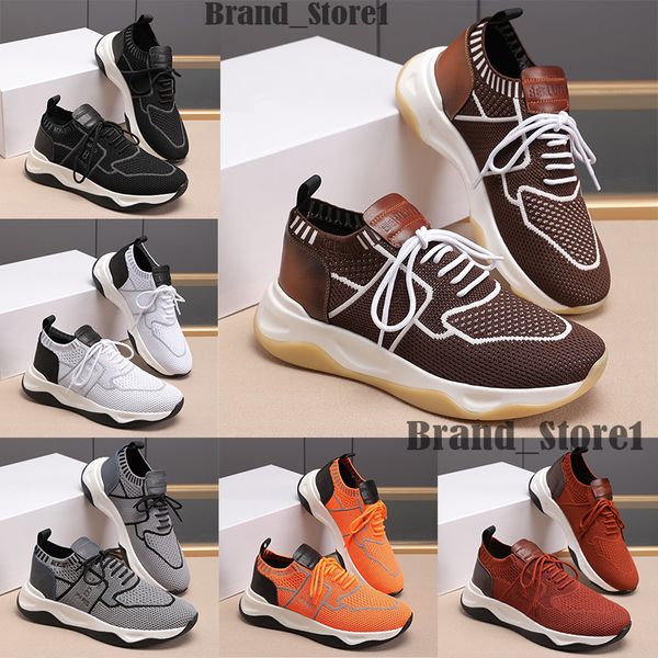 Berluti Shadow Knit Cuir Baskets Designer Hommes Chaussures de course Ventiler Confort Chaussures de sport Broderie électrique Tatouage Semelle en caoutchouc Baskets