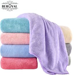 Beroyal merk super absorberend voor volwassenen grote handdoeken badkamer body spa sport luxe microfiber badhanddoek 140x70cm 201216