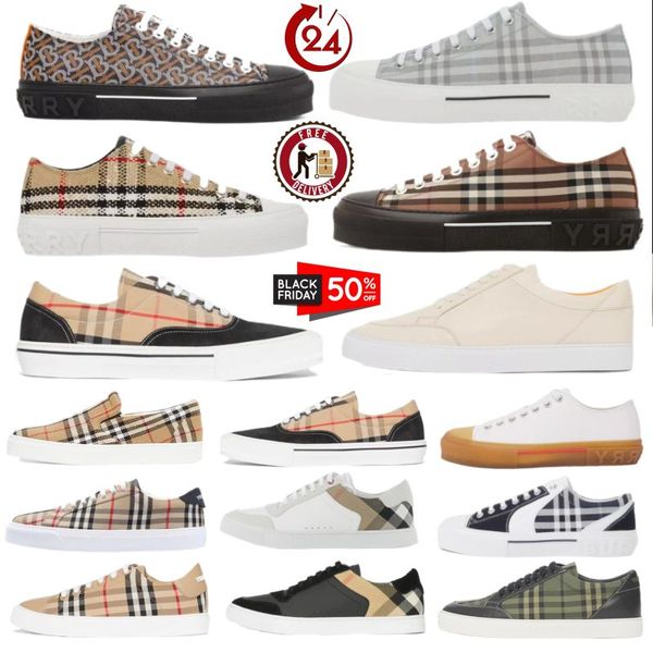 Berry Cotton Beries Low Zapatos de marca de lujo Zapatos casuales Tablero B22 Top de cuero genuino Vintage Classic Vintage Checked Fashion Trainer Trainers para mí B6QW