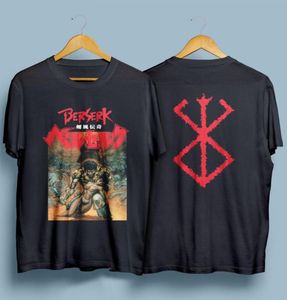 Camiseta Berserk de la serie Manga de Anime japonés para hombre, camiseta de regalo de algodón de dos lados, talla de EE. UU. S3XL1795484