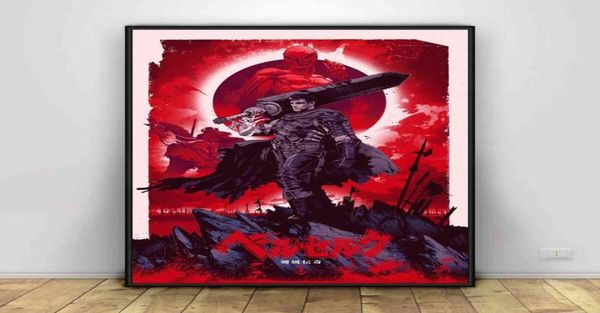 Berserk Poster Japan Anime Art Silk Decoración de la pared estampados Quadro Cuadros H11109184444