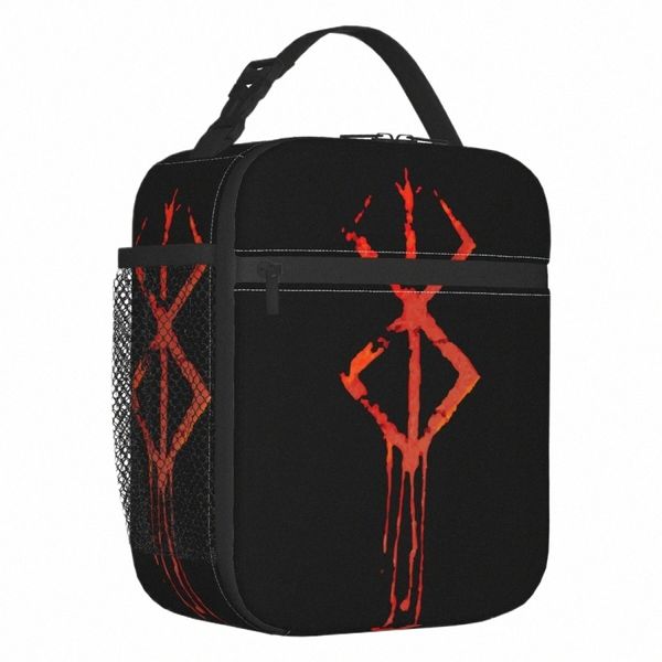 Berserk Sacrifice Mark Dem Bolsas de almuerzo con aislamiento para picnic al aire libre Espada y cómics mágicos Enfriador térmico Bento Box Mujeres Niños v5CF #