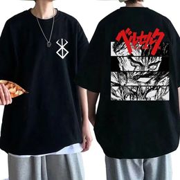 T-shirt berserk t-shirts t-shirts drôles hommes manga cool japonais femmes coton harajuku manga hip-hop t-shirt oversize 240410