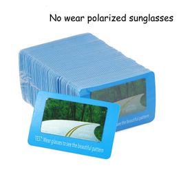 BerWer vente en gros 100 pièces lot TAC carte de Test de lentille polarisée pour tester les lunettes de soleil polarisantes hommes femmes 231229