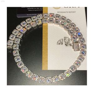 Bes – bijoux fins Hip Hop personnalisés en argent Sterling 925, couleur Vvs d, Moissanite, chaînes de collier glacé de 13mm avec certificat Gra