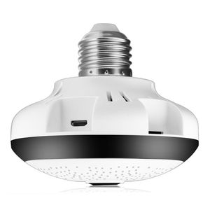 BESDER BES-VR307 2MP 1080P 360 Degrés Panoramique WIFI Ampoule LED Caméra IP E27 IR-CUT Détection de Mouvement - Blanc