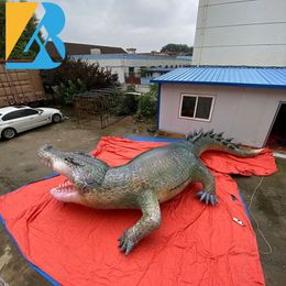 Op maat gemaakte 6 meter lengte gigantische opblaasbare krokodil voor dierentuindecoratie