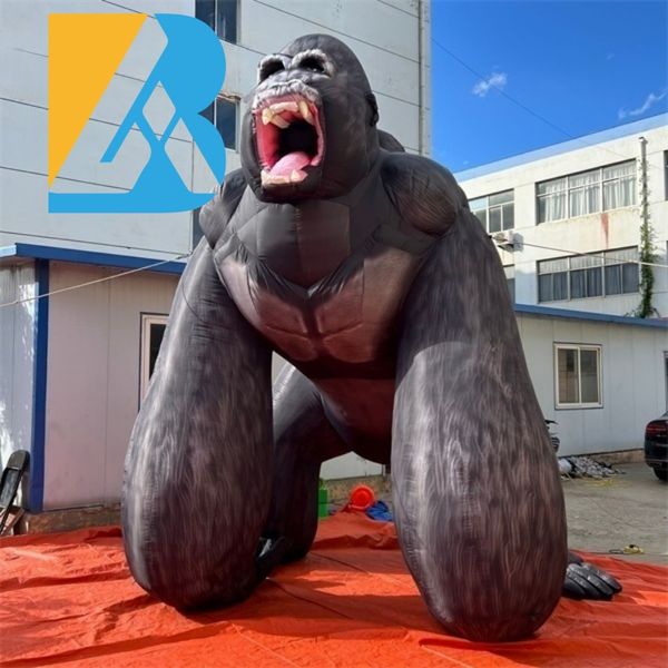 Gorilla inflable gigante de animales salvajes a medida para la decoración de fiestas