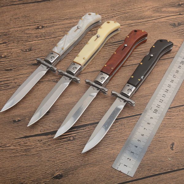 Le Parrain Stiletto Mafia de 9 pouces Couteau pliant horizontal Couteaux de poche classiques Outils EDC à action unique