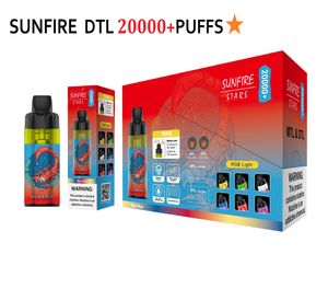 Mejores hojaldres de 20000 20k Sunfire shisha Hookah Vaper 30ml 0mg 20mg 50mg E Barra de cigarrillo desechable 9000 12000 randms 10k 15k Crystal Pod 15000 Puffs Envío France España