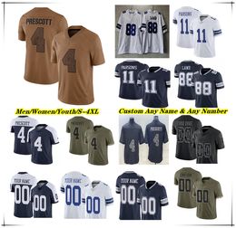 Dak Prescott voetbalshirt CeeDee Lamb Micah Parsons Trevon Diggs Tony Pollard Michael Gallup Troy Aikman Jake Ferguson Leighton Vander Esch DeMarcus Lawrence 4X