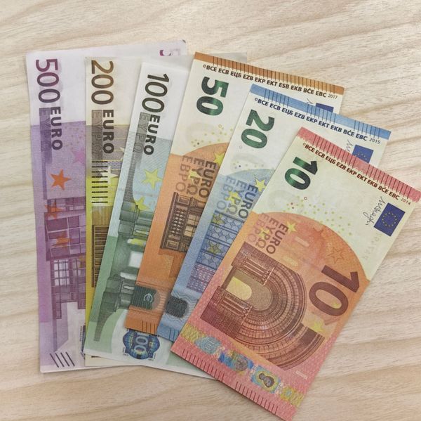 Meilleur 3A Copy Money réel 1: 2 Taille des billets Banknotes Prop Fake Euro Pound Entertainment Party Fournitures Facile à transporter le week-end Gamin Sfrqh