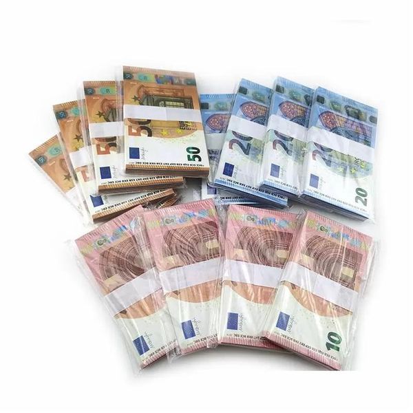 Mejores 3A Otros suministros de fiesta festiva 3 Pack Money Fake Banknote 5 10 20 50 100 200 US Dollar Euros Realistic Toy Bar Props Movie F DHQC7