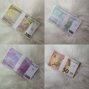 Meilleur fournisseur 3A FOURNIS LA PARTIE Money1050100200 US DOLLAR EUROS RÉLISCE BAR Toy accessoires Currency Film Money Fauxbillets Copy 100PCSP2507930MZLBFRU3