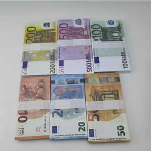 Meilleur 3A Party Supplies Film Money Banknote 5 10 20 50 Dollar Euros Réaliste Toy Bar Props Copie Monnaie Faux-billets 100 PCS Pack337q