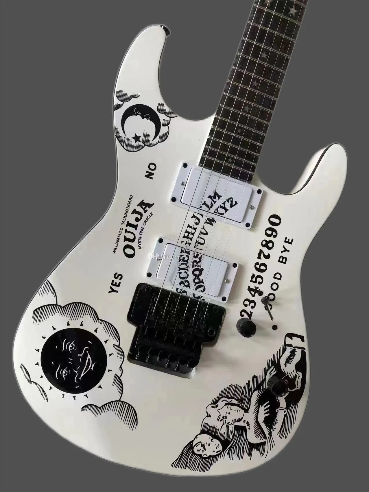 Meilleure Guitare Électrique 7v Avec Custom Shop, KH 2, Psychic, Kirk, Hammett, Cynthia, Blanc