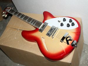 Beste China Gitaar Deluxe Model 360/12 String Elektrische Gitaar Semi Hollow Cherry Burst