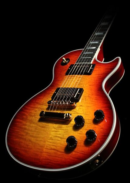 La mejor guitarra china Custom Shop Limited Run Custom, Figured, Colorado Sunrise Burst Guitarra eléctrica