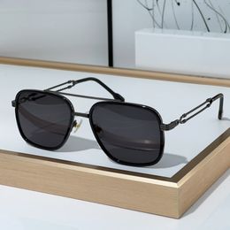 Mejor Elección Nuevo diseñador doble puente lentes marrones gafas de sol diseño de lujo femenino Gafas de playa de gran tamaño Gafas de moda unisex conducción tendencia barco con caja