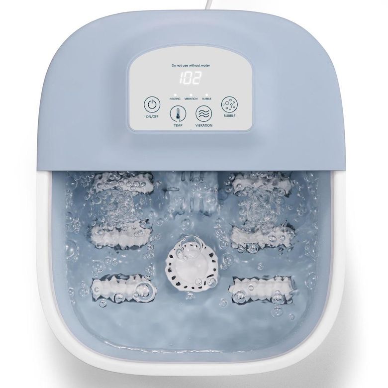 Best Choice Products Home Foot Spa Bath Massager、調整可能な滝のシャワー高速暖房、自動ホームスパトリートメント