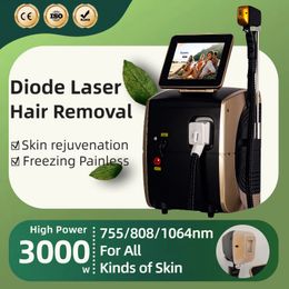 Beste depiladora laser nieuw zwart ijs platina koelsysteem huidverzorging 808 nm diode laser ontharing machine 3-golflengte