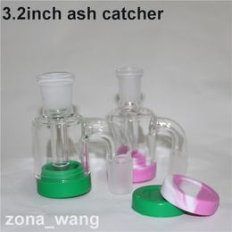 Hookahs Glass Ash Catcher Bowls met vrouwelijke mannelijke 10 mm 14 mm 18 mm gewricht Bubbler Perc Ashcatcher Bong Siliconencontainer